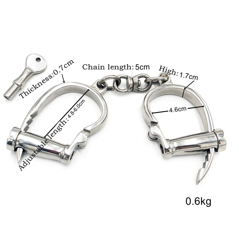 Horseshoe Stainless Steel Handcuffs