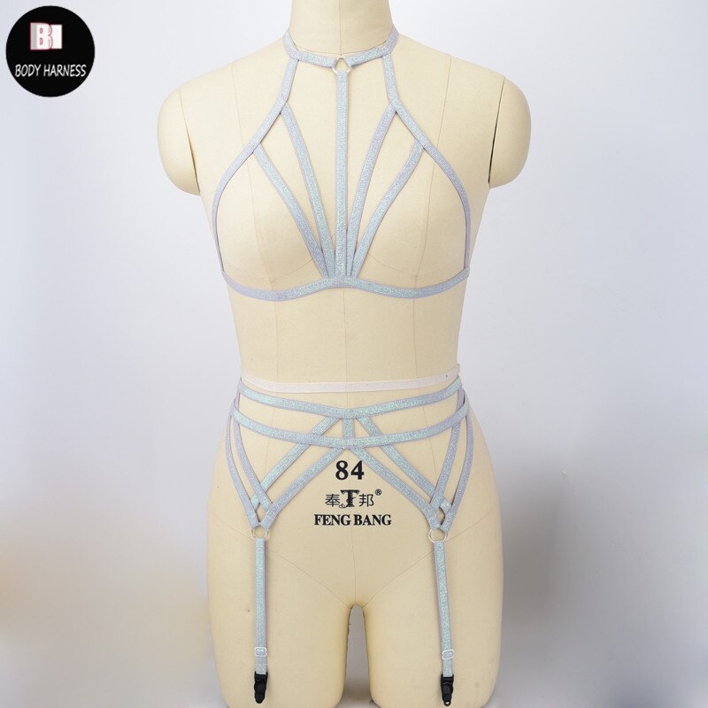 Bralette and Garter Set - Variety of Colours