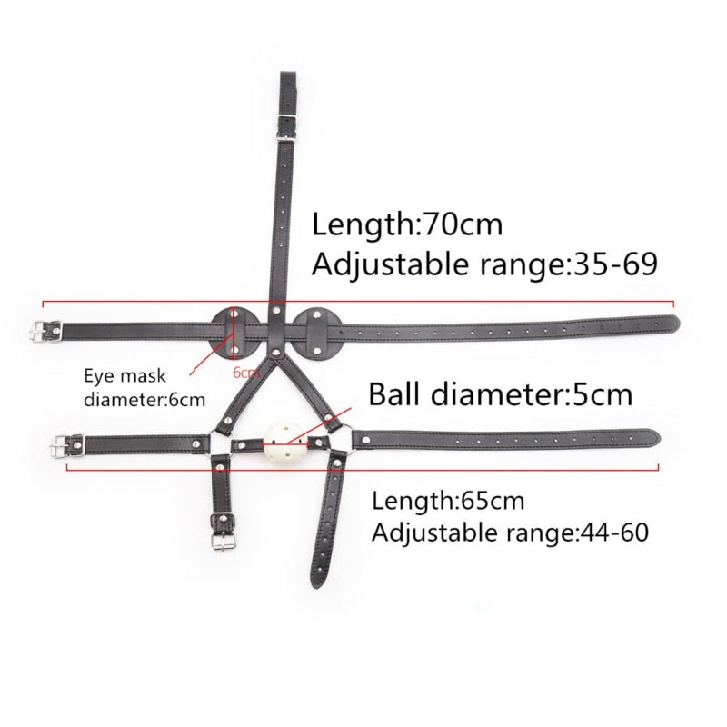Adjustable Blindfold + Ball Gag