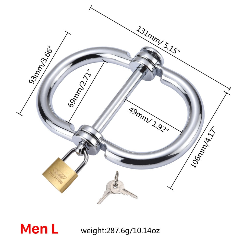 Stainless Steel D-Ring Handcuffs