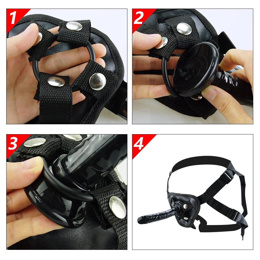 Strap-on Harness With Suction Cup - Choose from Variety