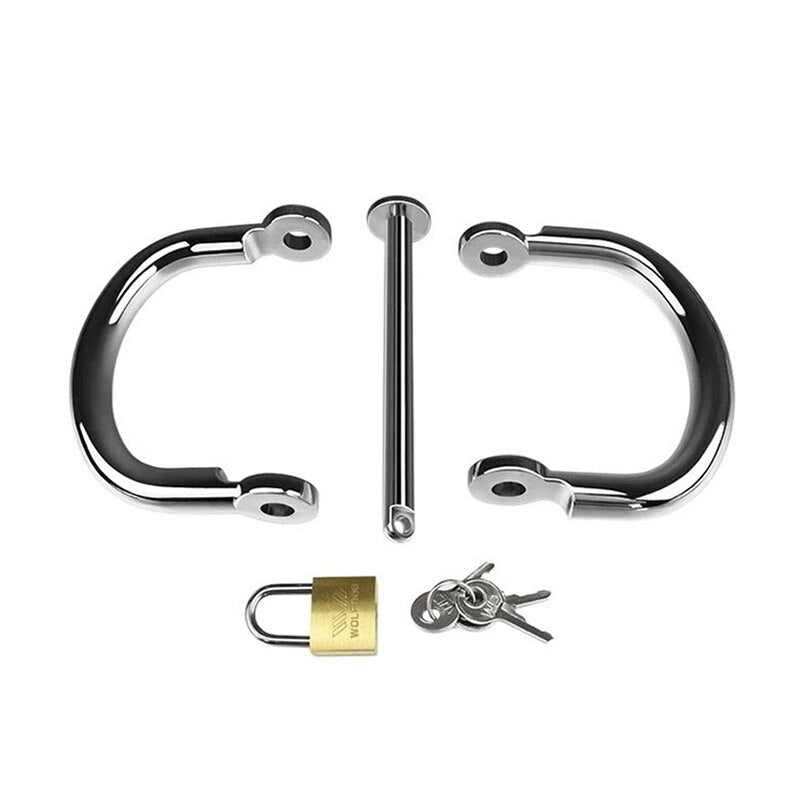 Stainless Steel D-Ring Handcuffs