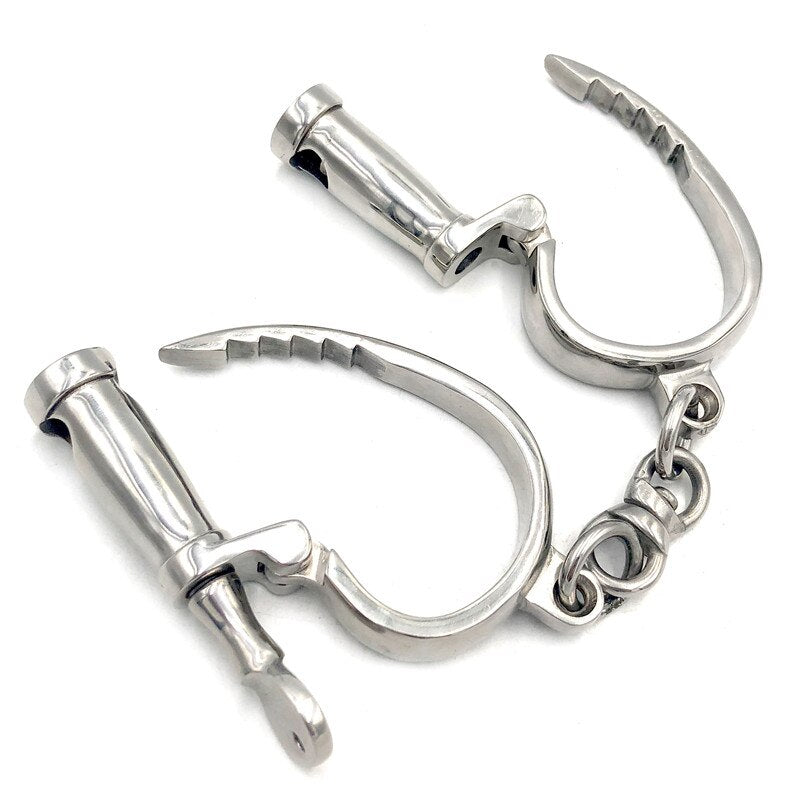 Horseshoe Stainless Steel Handcuffs