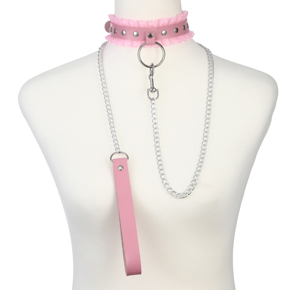 Choker with Matching Leash Collection - Various Styles and Colours