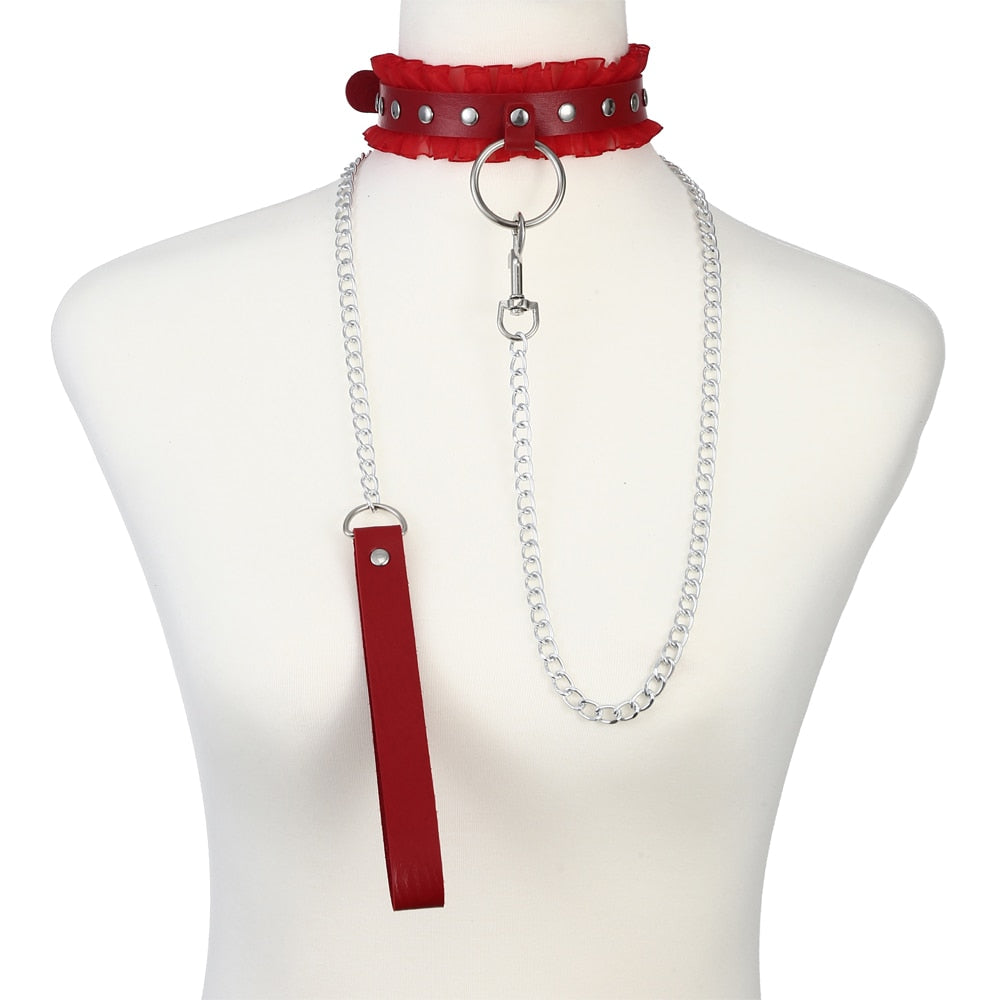 Choker with Matching Leash Collection - Various Styles and Colours