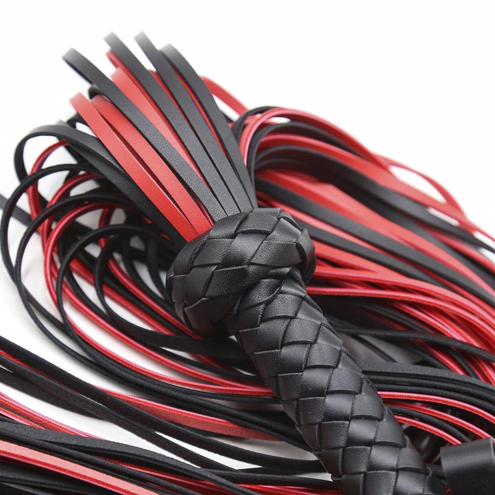 Woven Red and Black Flogger