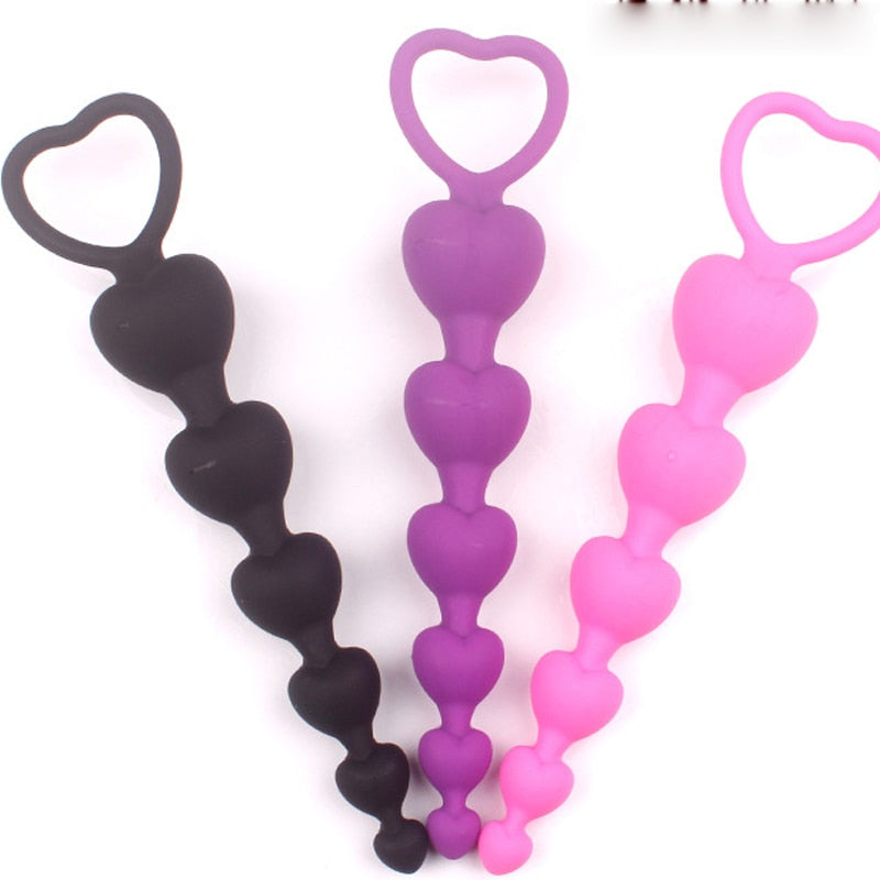 Soft Heart Anal Beads