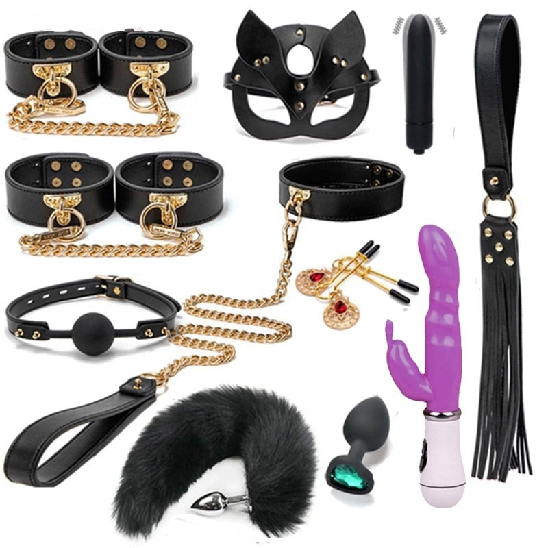 Bondage Set - Black and Gold, Variety of Options