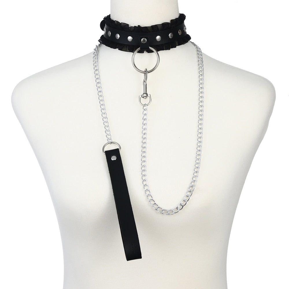 Choker with Matching Leash Collection - Various Styles and Colours