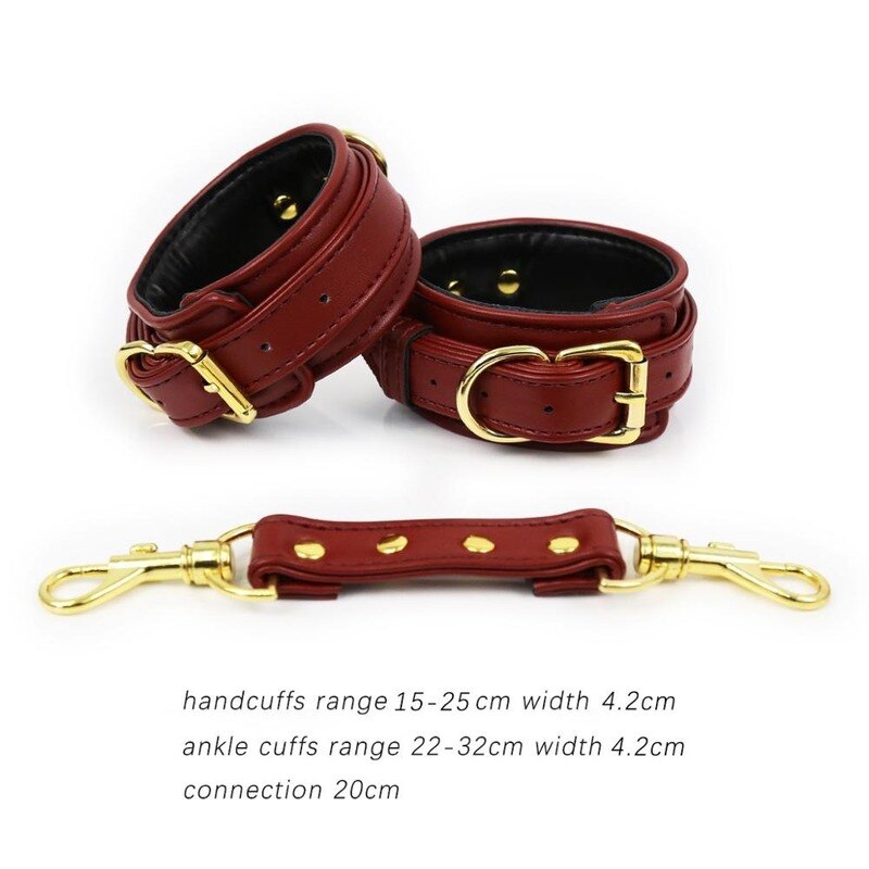 Leather Wrist/Ankle Restraint and Collars - Variety of Colours