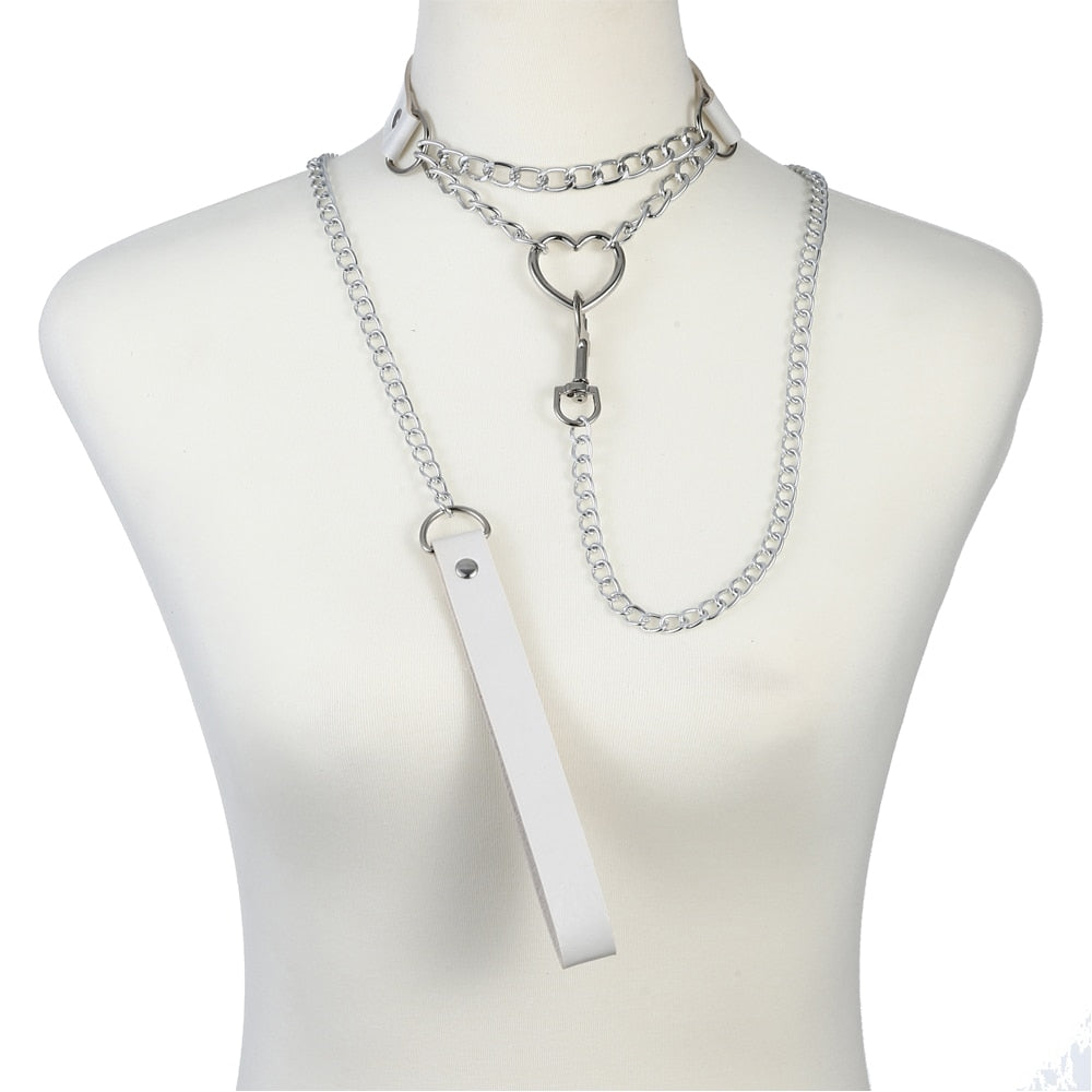 Choker with Matching Leash Collection - Various Styles and Colours