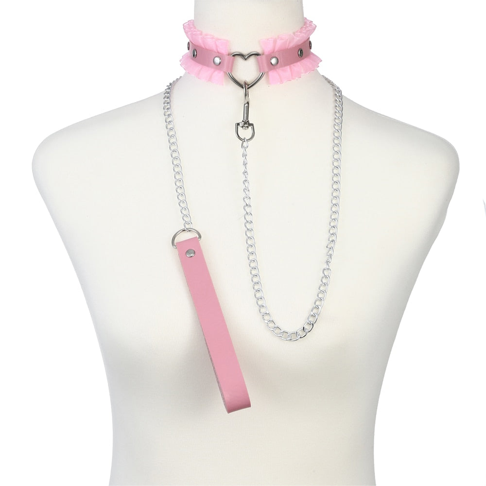 Choker with Matching Leash Collection - Various Styles and Colours