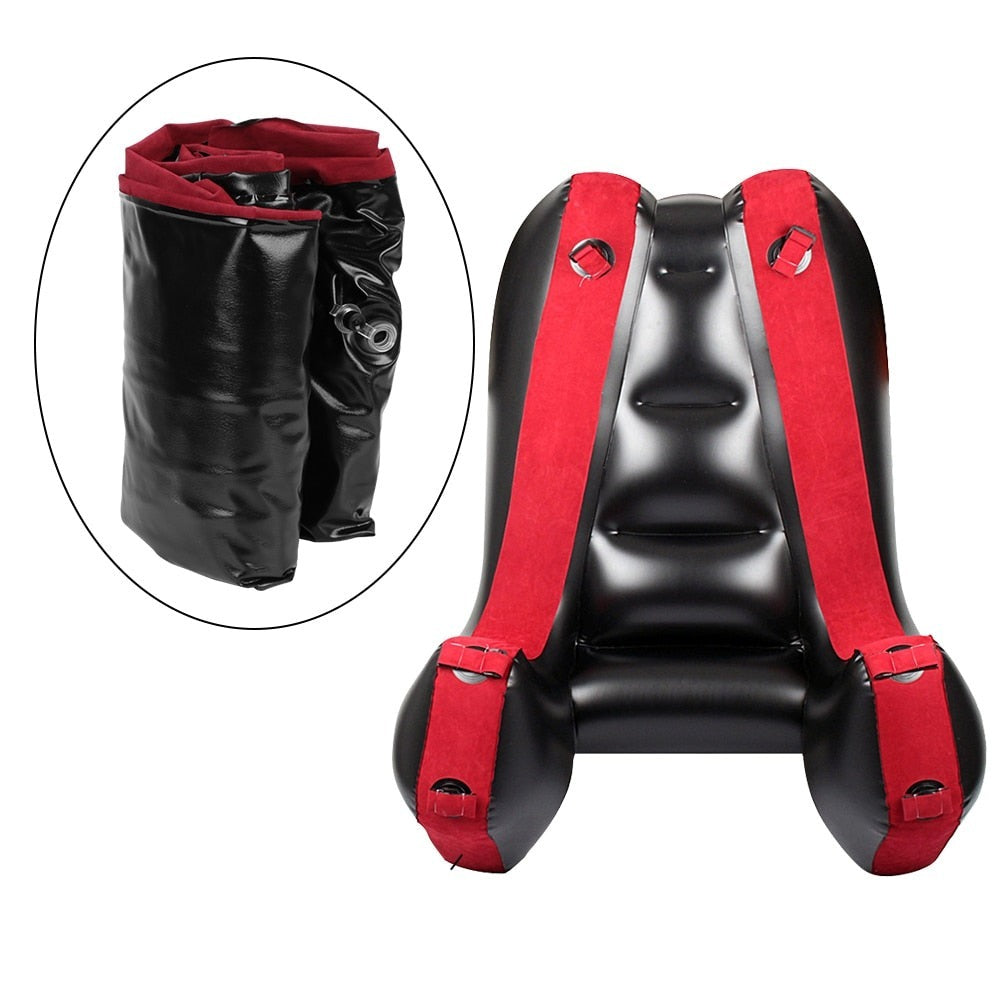 Inflatable Split Leg + Prone Bondage Sofa With Straps