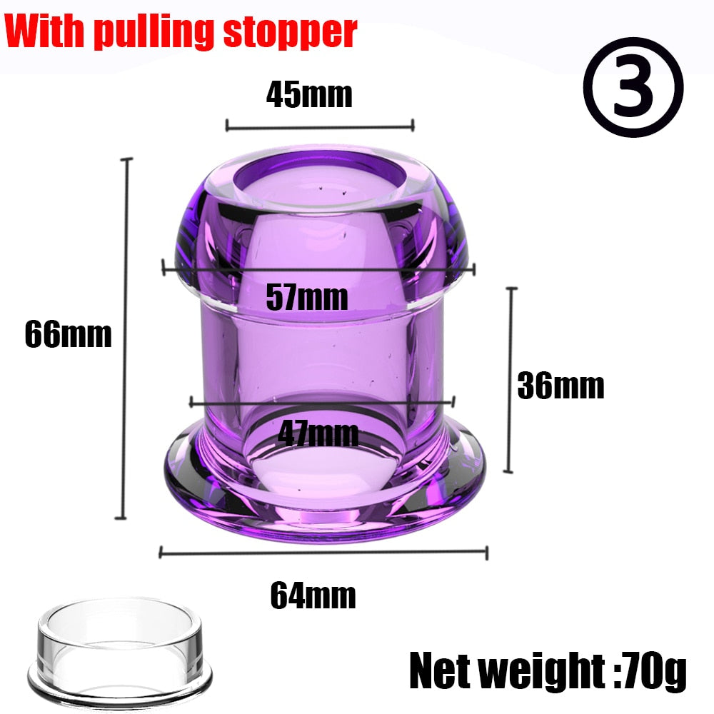 Hollow Anal Plug with Stopper - Variety