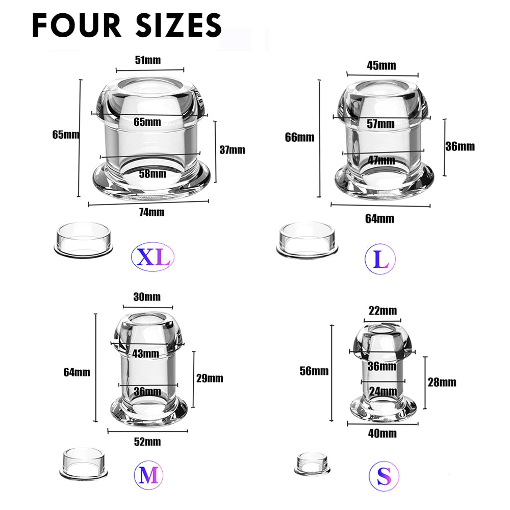 Hollow Anal Plug with Stopper - Variety