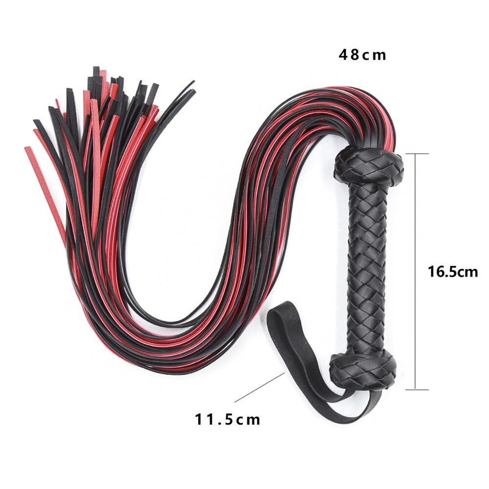 Woven Red and Black Flogger