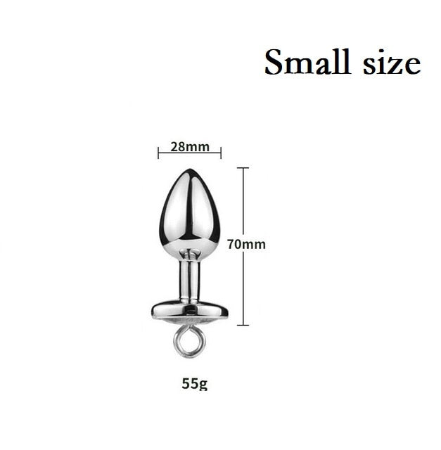 Butt Plug with Nipple Clamp Chains - Colour and Size Variety