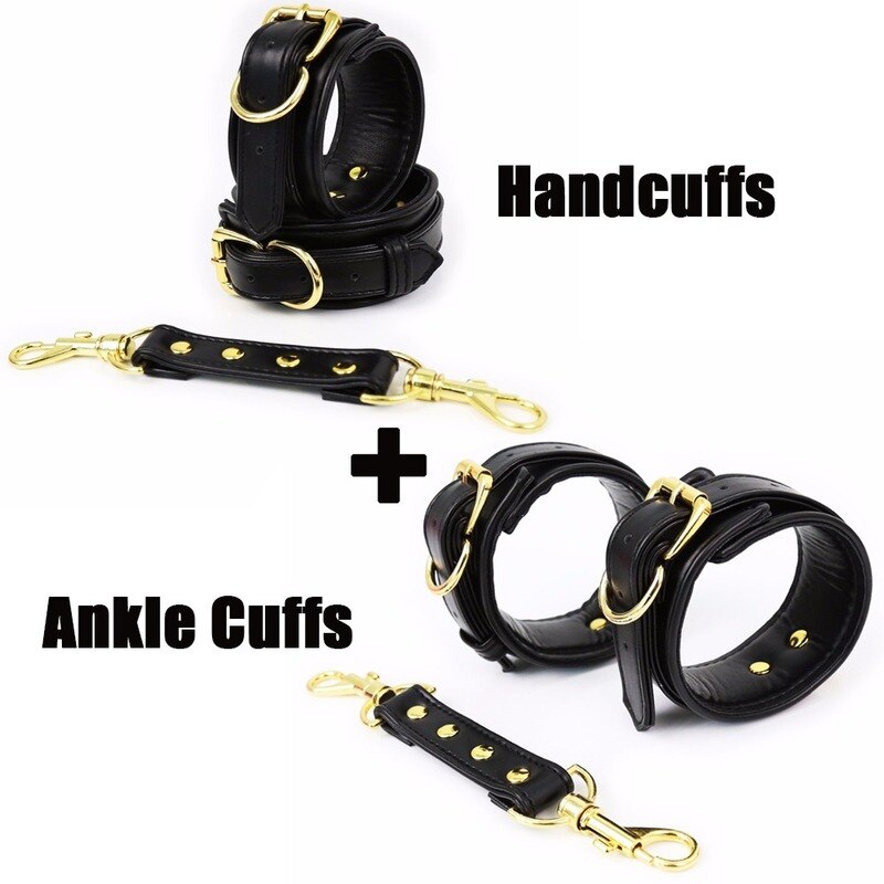 Leather Wrist/Ankle Restraint and Collars - Variety of Colours