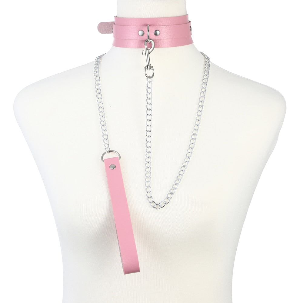 Choker with Matching Leash Collection - Various Styles and Colours