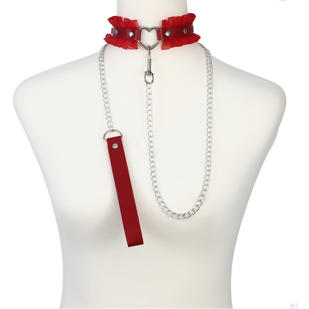 Choker with Matching Leash Collection - Various Styles and Colours