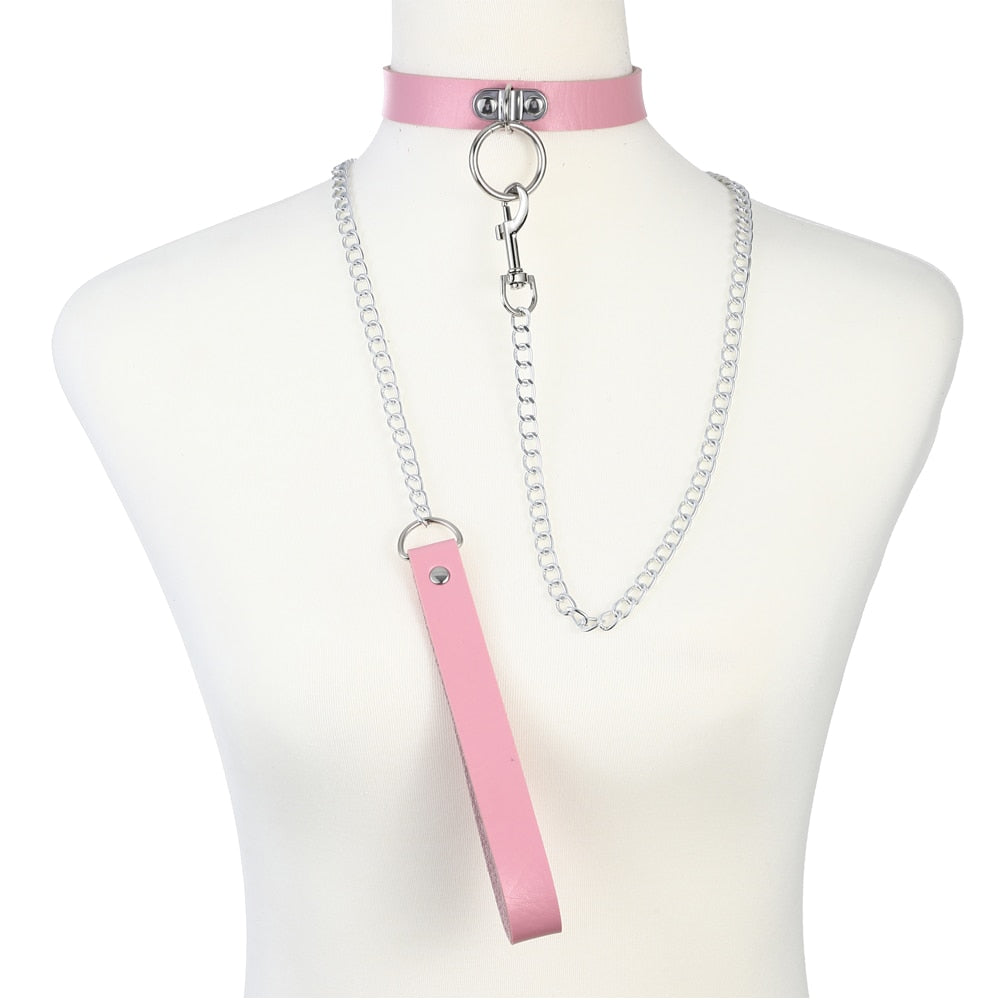 Choker with Matching Leash Collection - Various Styles and Colours