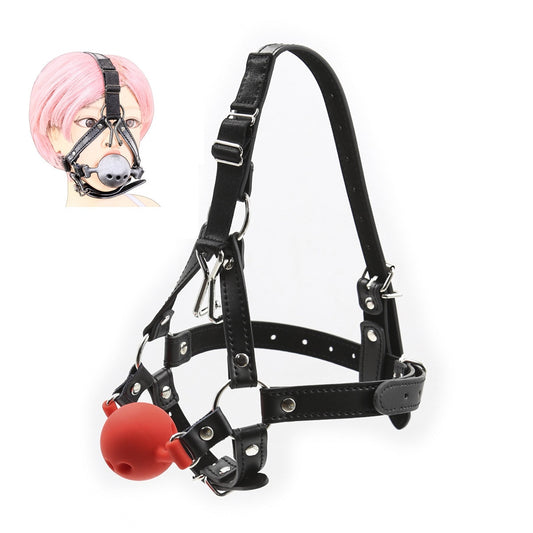 Harness Ball Gag with Nose Hooks