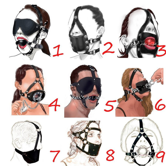 Head Harness Ball Gag - Collection