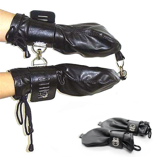 Bondage Restraint Gloves with D-Ring