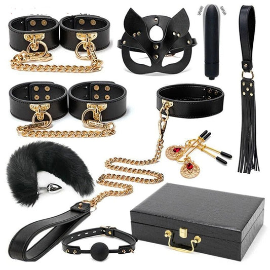 Bondage Set - Black and Gold, Variety of Options