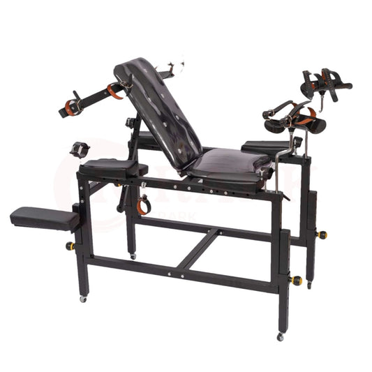 Versatile Bondage Bench with Stirrups and Arm Bar (Optional Sex Machine)